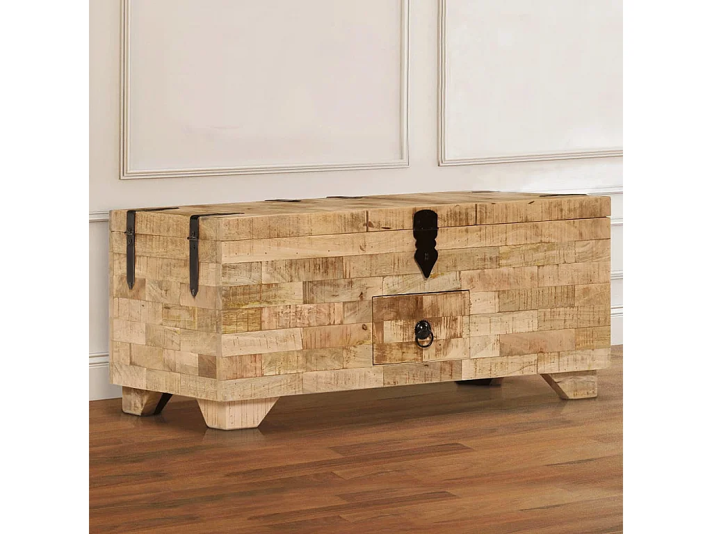 Couchtisch-Beistelltisch-Sofatisch Massivholz Mango 80x40x35 cm SHL62710