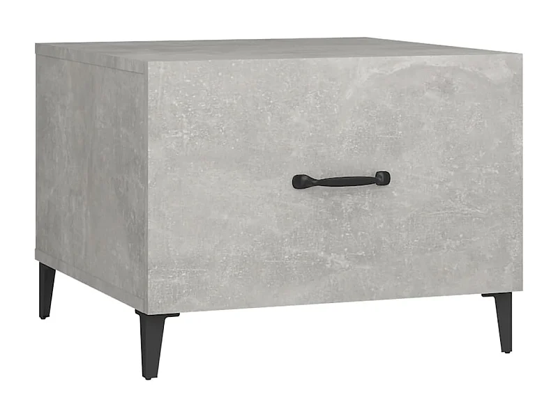 Couchtisch-Sofatisch-Beistelltische mit Metallbeinen Betongrau 50x50x40 cm SHL93353