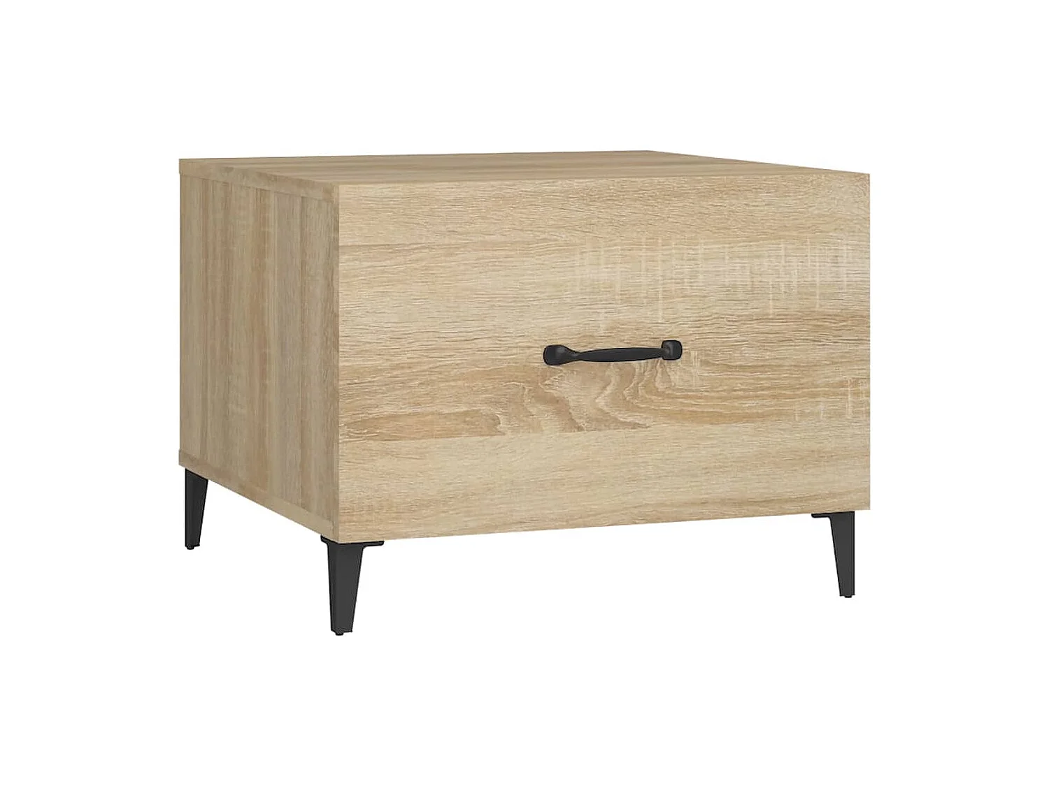 Mesa de centro | Mesa auxiliar madera contrachapada blanco 60x50x36,5 cm SHL1910