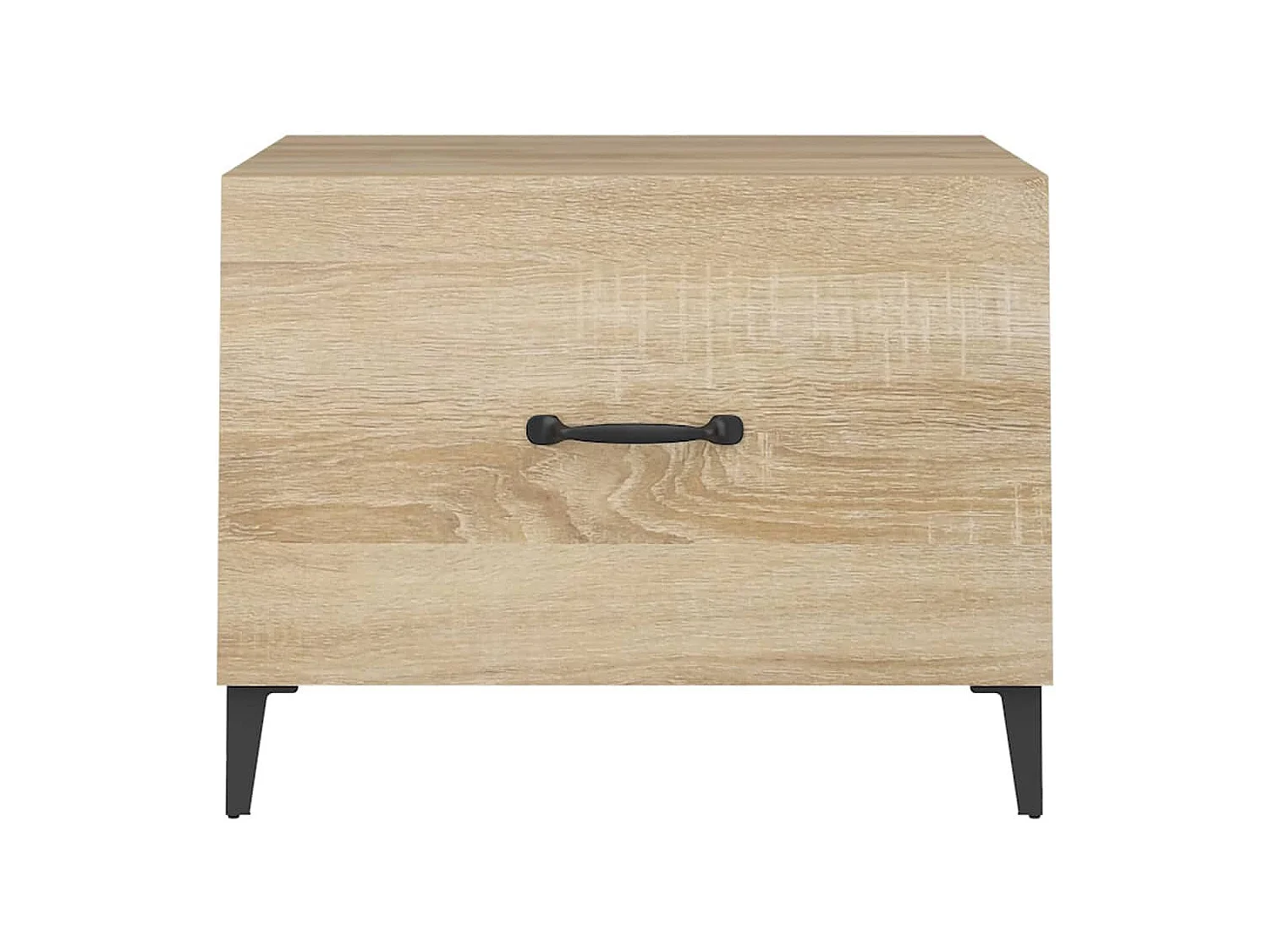 Mesa de centro | Mesa auxiliar madera contrachapada blanco 60x50x36,5 cm SHL1910