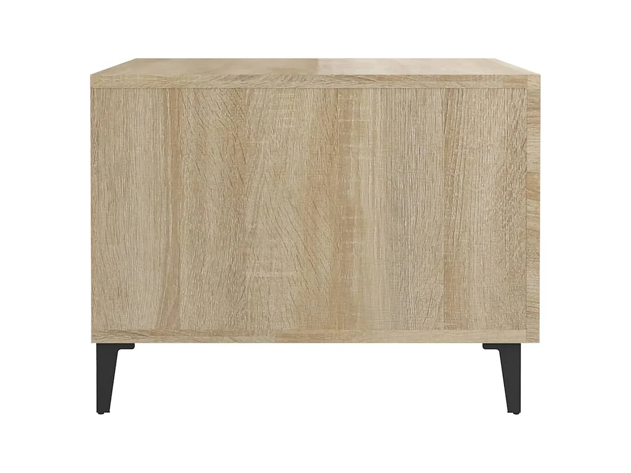 Mesa de centro | Mesa auxiliar madera contrachapada blanco 60x50x36,5 cm SHL1910
