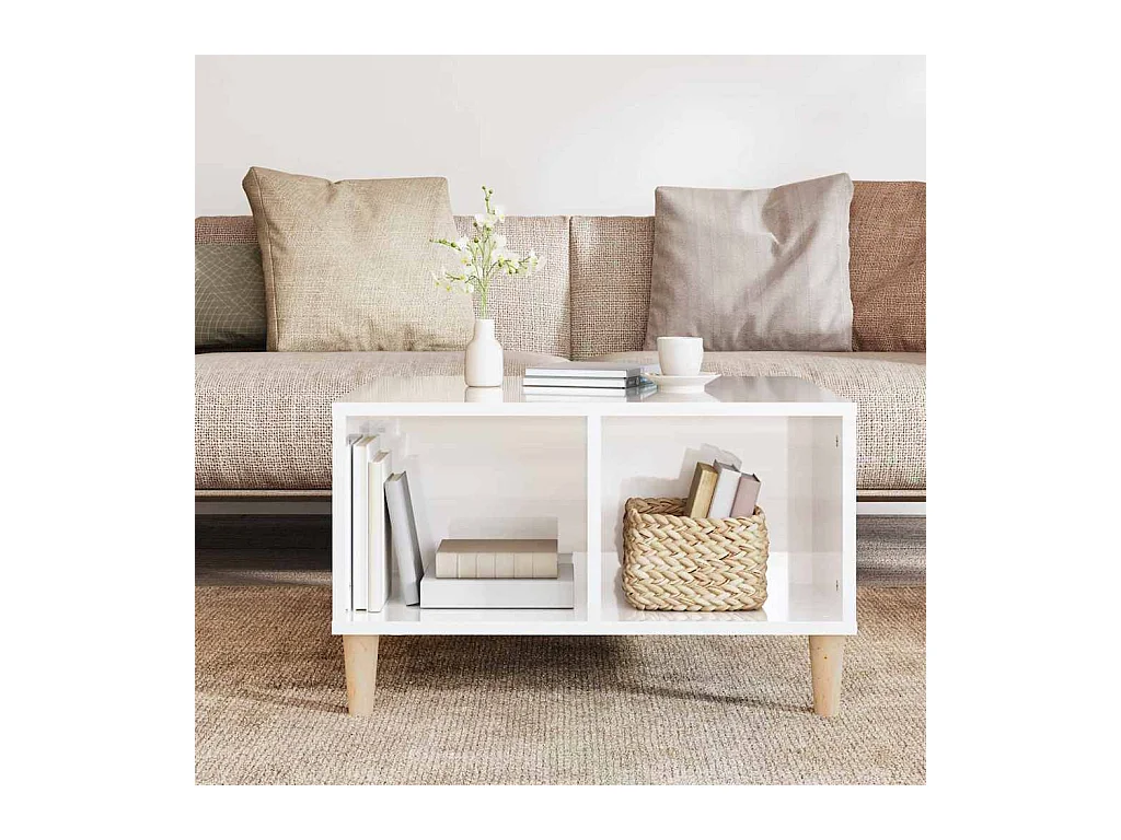 Mesa de centro | Mesa auxiliar madera contrachapada roble marrón 90x50x40 cm SHL2004