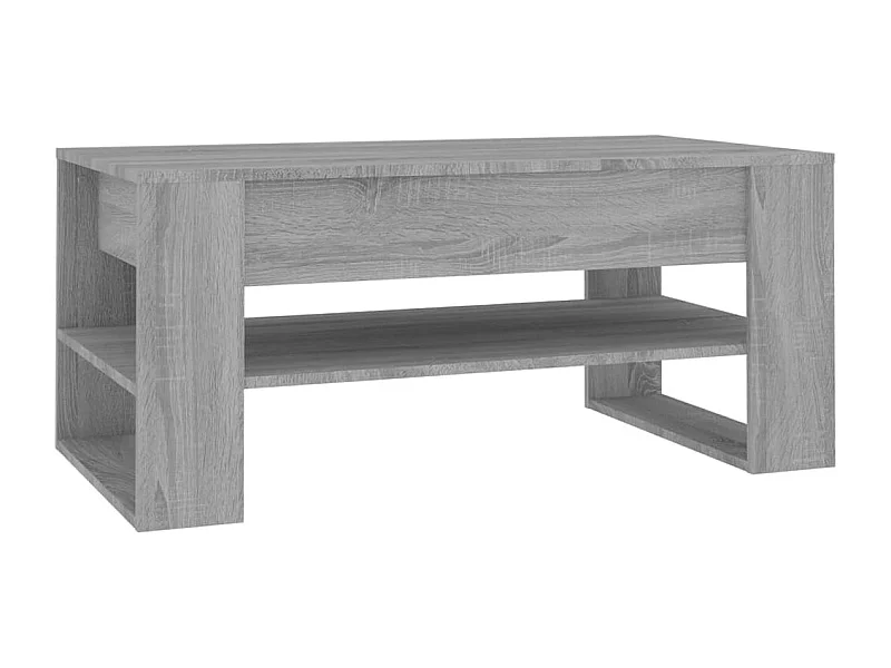Table basse salon-Table d'appoint sonoma gris 102x55x45 cm bois d'ingénierie SHL50952
