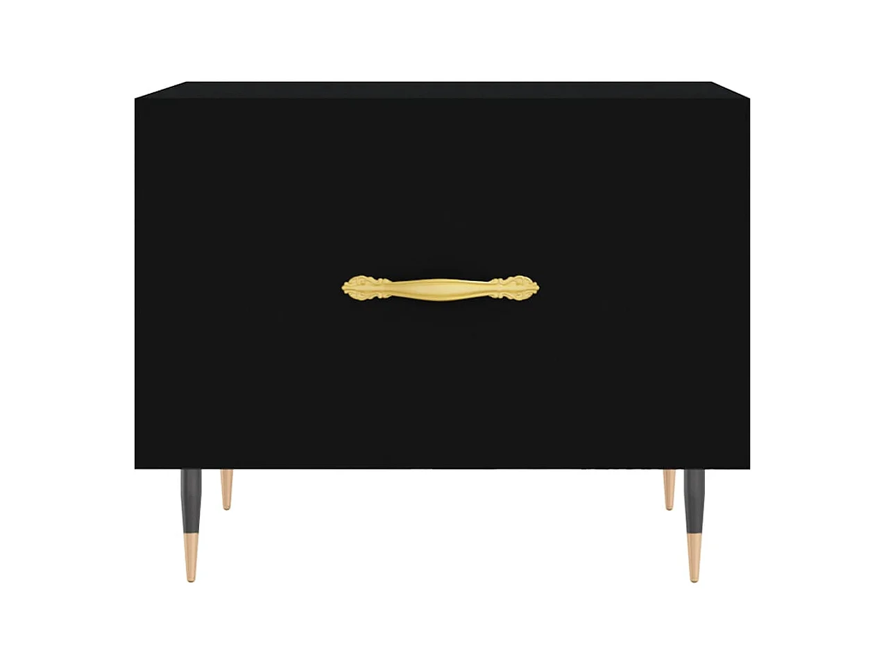 Mesa de centro | Mesa de apoio 50x50x40 cm derivados de madeira preto