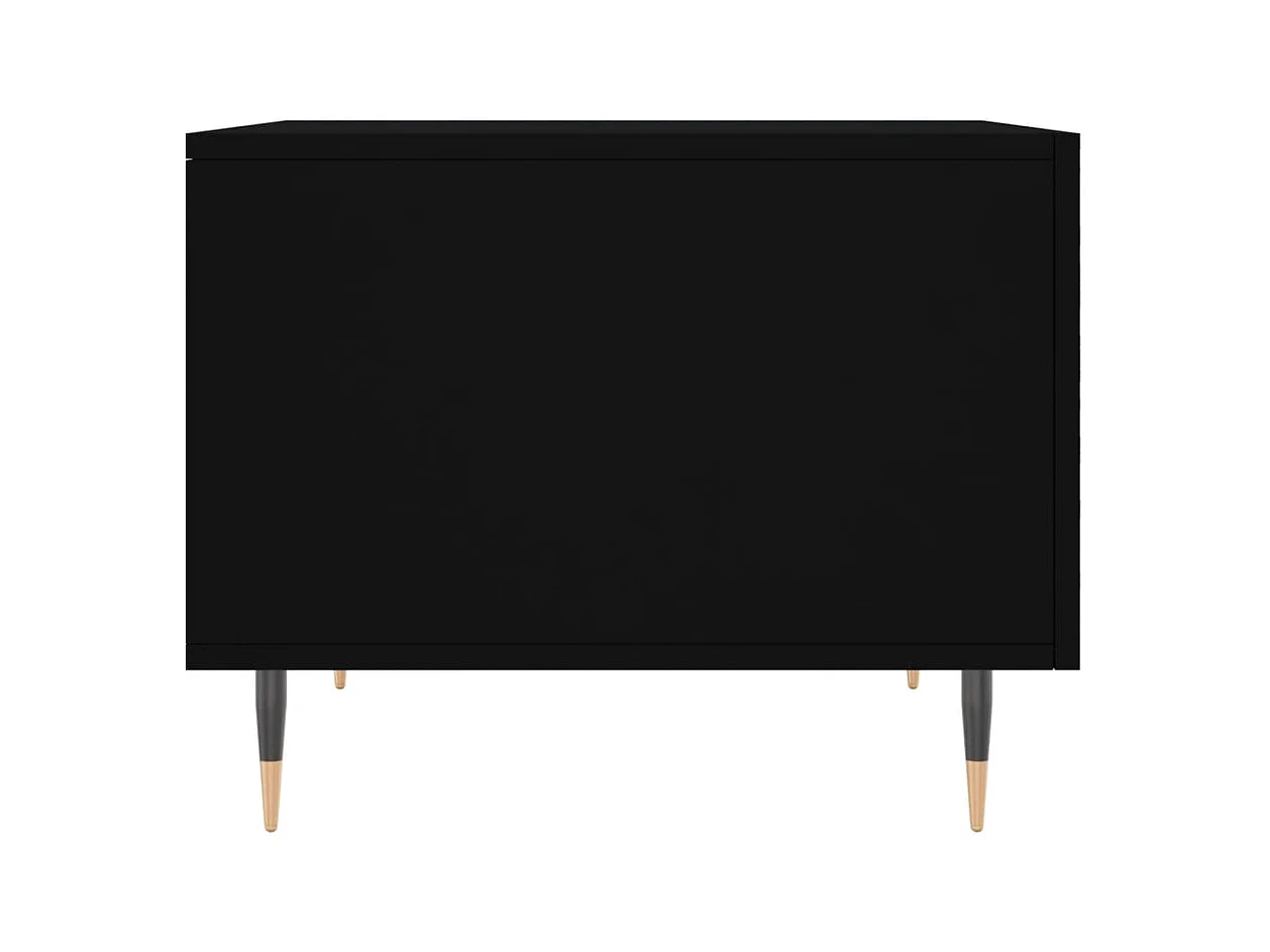 Mesa de centro | Mesa de apoio 50x50x40 cm derivados de madeira preto