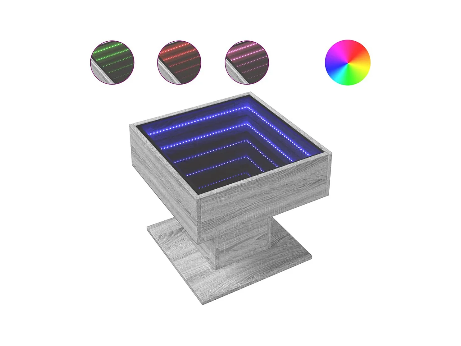 Mesa de centro-Mesa auxiliar madera contrachapada negro 102x50x40 cm SHL352689