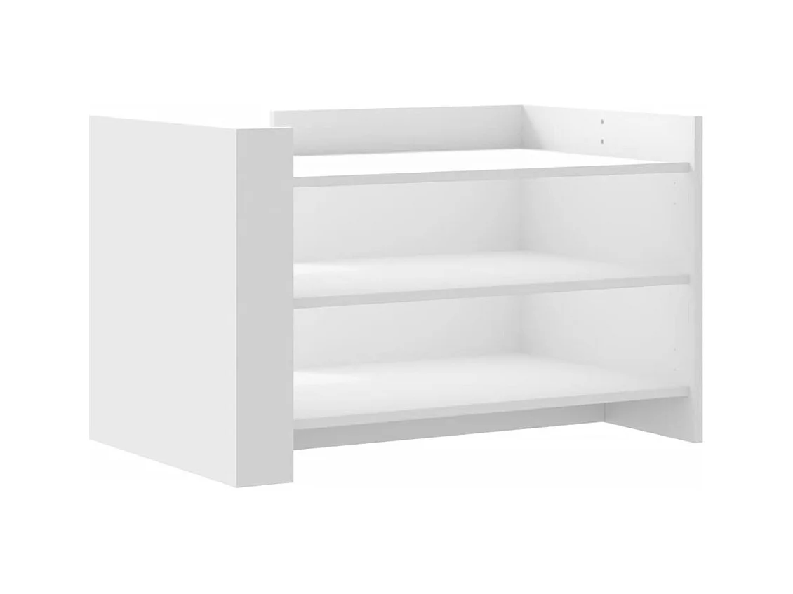 Table basse salon-Table d'appoint blanc 80x50x50 cm bois d'ingénierie SHL78181