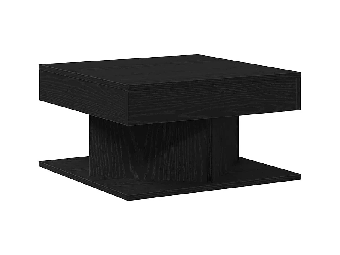 Table basse salon-Table d'appoint Noir Chêne 57x57x30 cm en bois d'ingénierie SHL78119