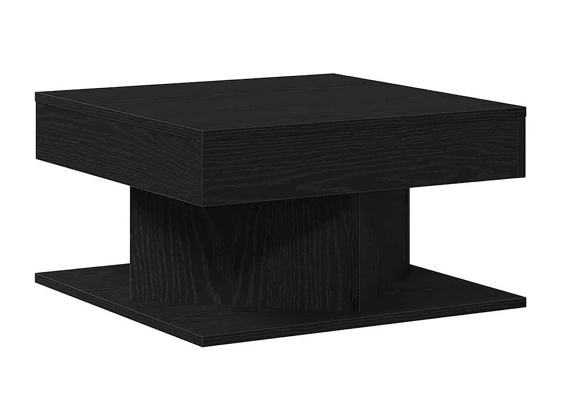Table basse salon-Table d'appoint Noir Chêne 57x57x30 cm en bois d'ingénierie SHL78119