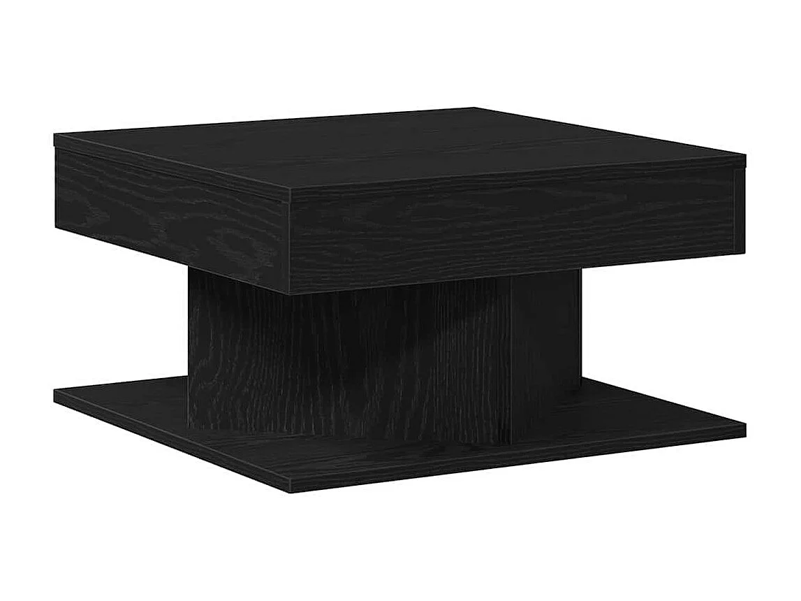 Table basse salon-Table d'appoint Noir Chêne 57x57x30 cm en bois d'ingénierie SHL78119