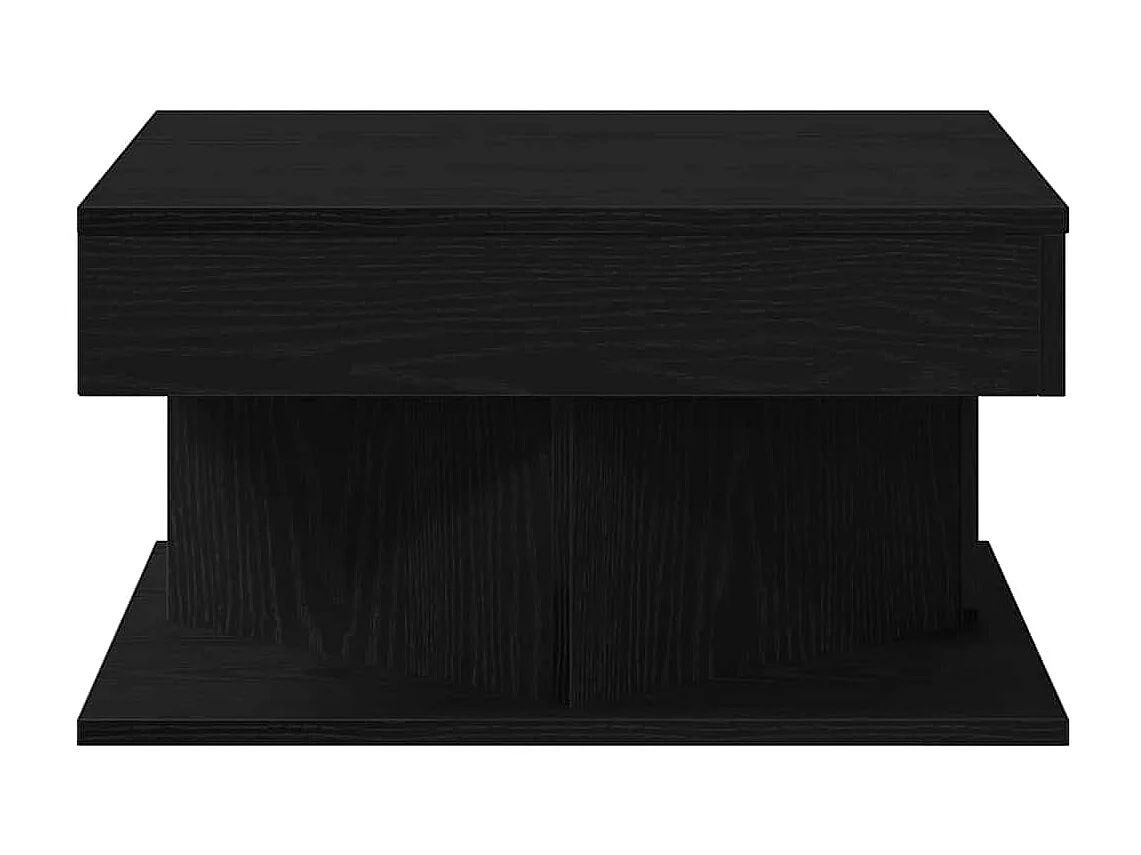 Table basse salon-Table d'appoint Noir Chêne 57x57x30 cm en bois d'ingénierie SHL78119
