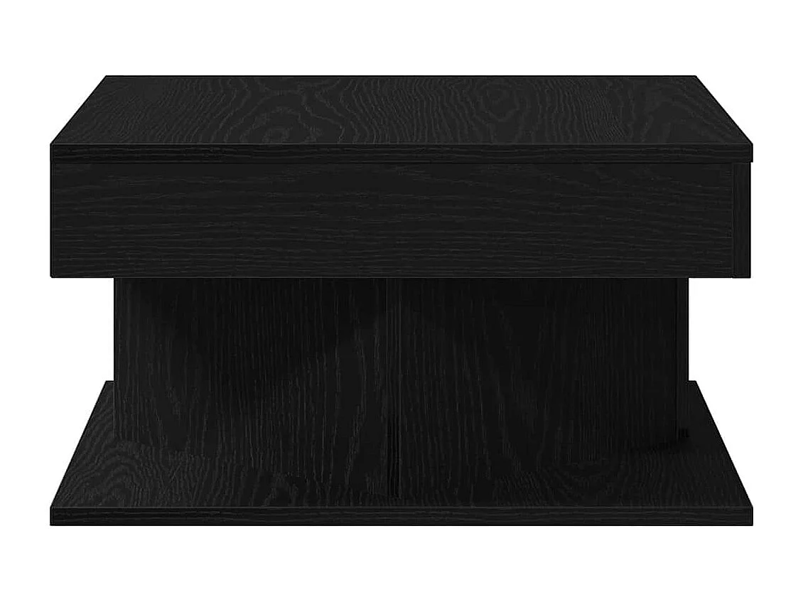 Table basse salon-Table d'appoint Noir Chêne 57x57x30 cm en bois d'ingénierie SHL78119