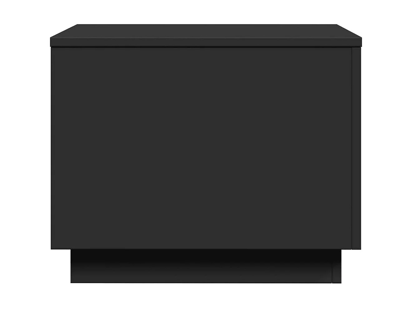 Mesa de centro | Mesa de apoio com luzes LED 50x50x40 cm preto