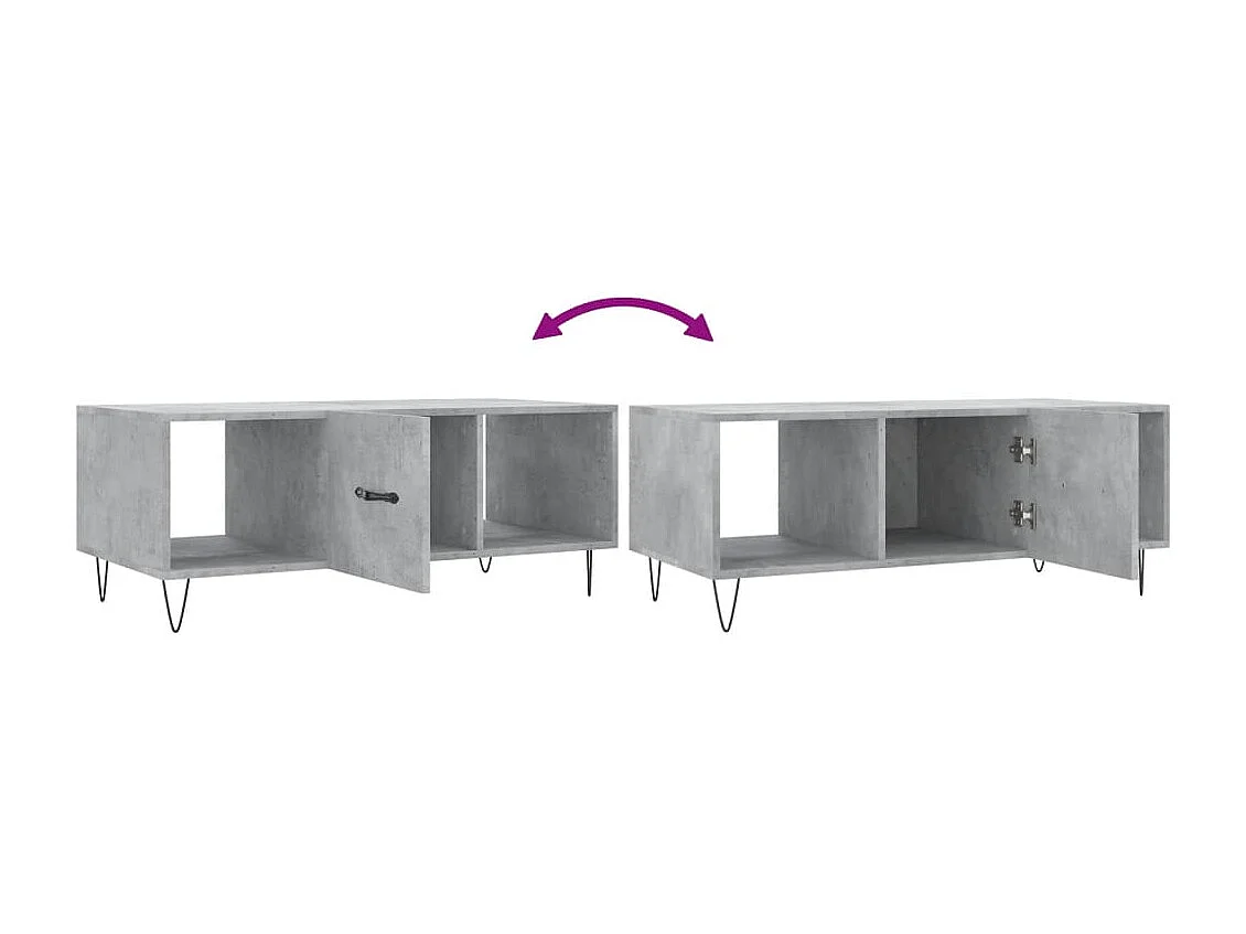 Mesa de centro | Mesa auxiliar madera de ingeniería roble ahumado 100x50x50 cm SHL3868