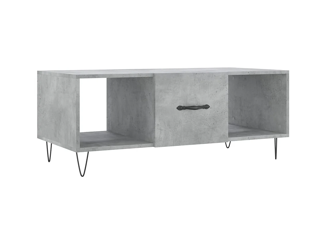 Table basse salon-Table d'appoint gris béton 102x50x40 cm bois d'ingénierie SHL27203