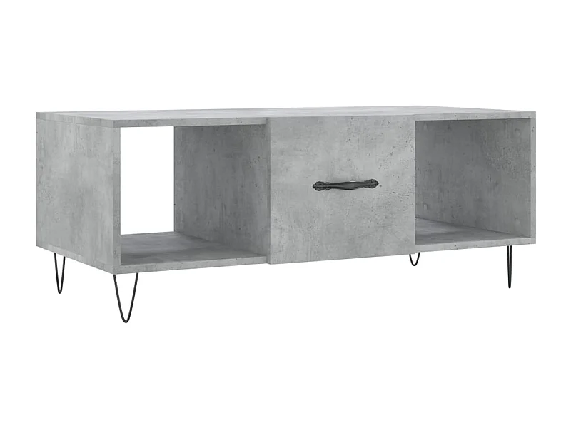 Table basse salon-Table d'appoint gris béton 102x50x40 cm bois d'ingénierie SHL27203