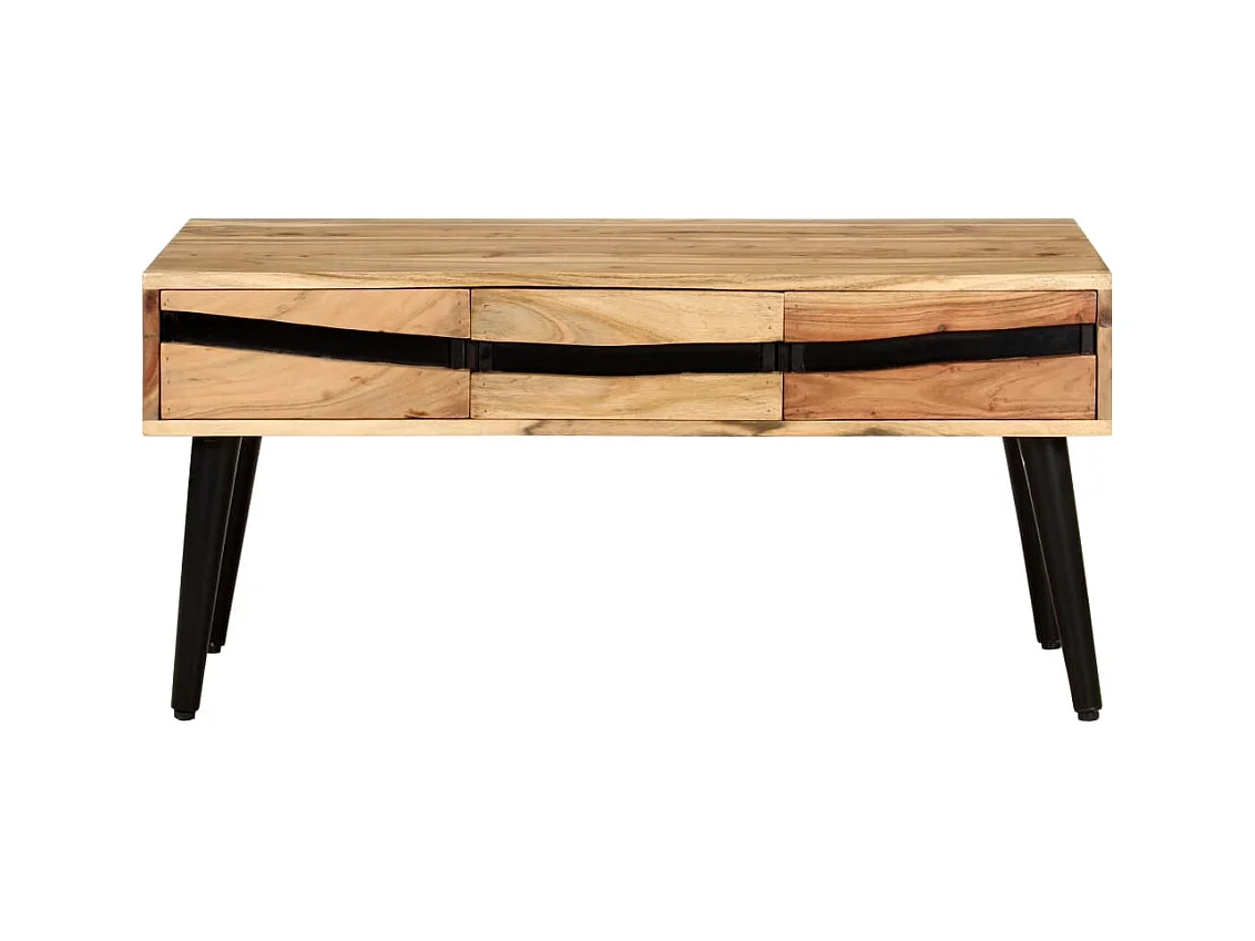 Table basse salon-Table d'appoint 88x50x42 cm Bois d'acacia solide SHL46798