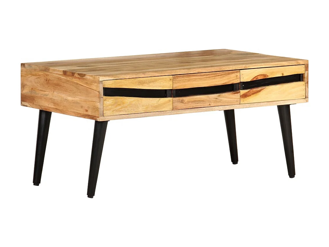 Couchtisch-Beistelltisch-Sofatisch 88x50x42 cm Akazie Massivholz SHL49926