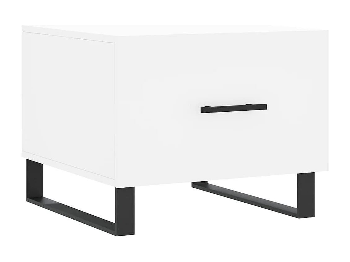 Salontafel Set van 2 | Bijzettafel | Koffietafel 2 st 50x50x40 cm bewerkt hout wit