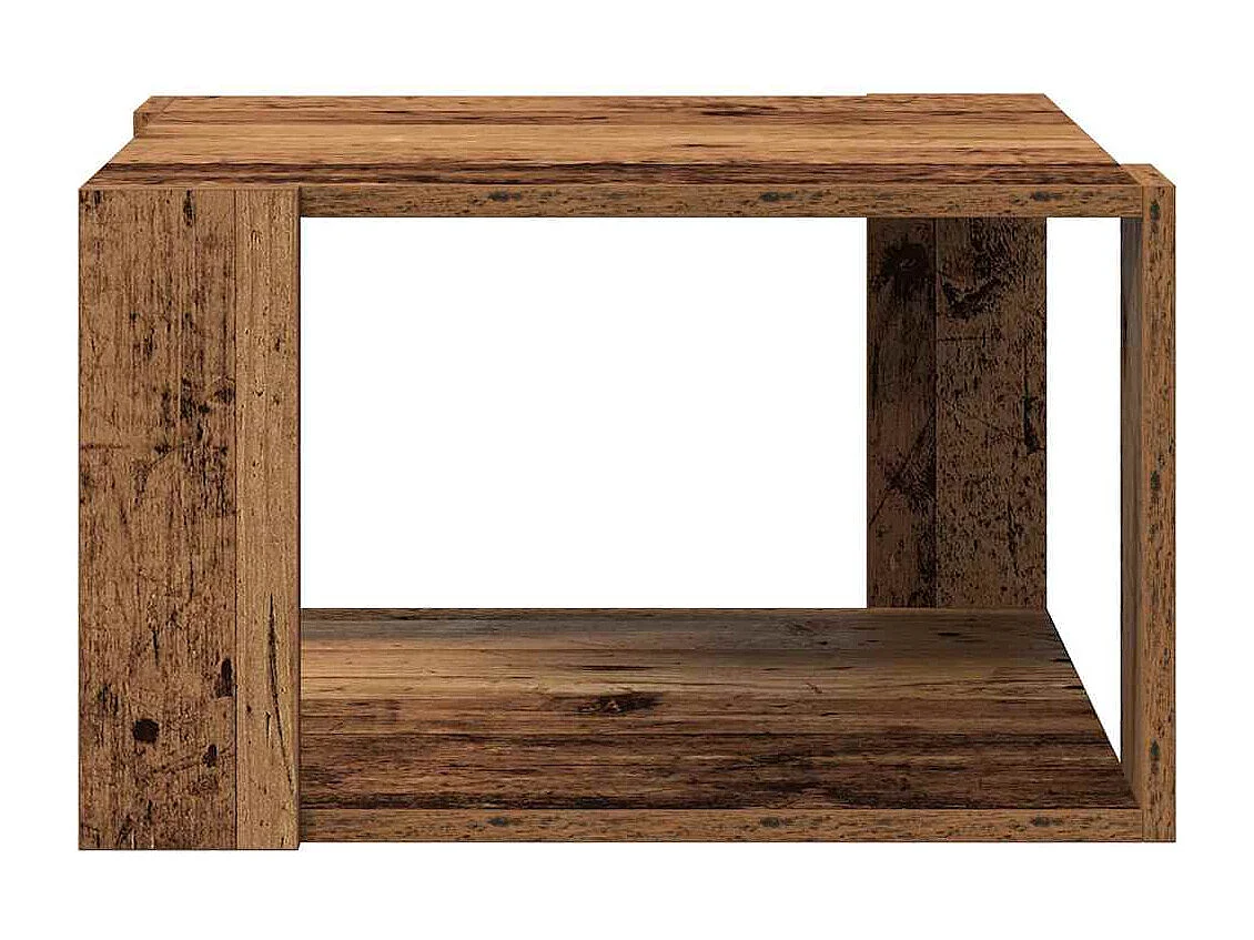 Couchtisch-Wohnzimmertisch-Beistelltische Altholz 51,5x51,5x30 cm Holzwerkstoff SHL60087