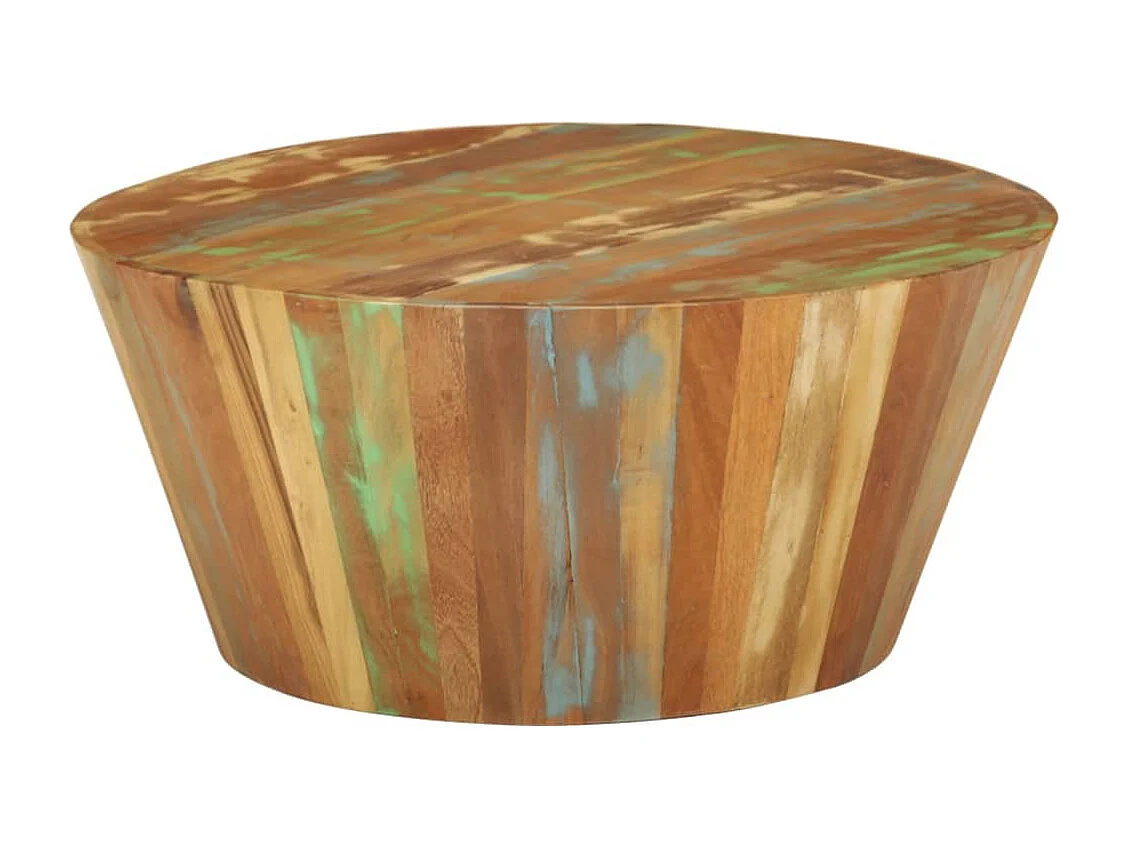 Couchtisch-Beistelltisch-Sofatisch Ø65x31 cm Altholz Massiv SHL58120