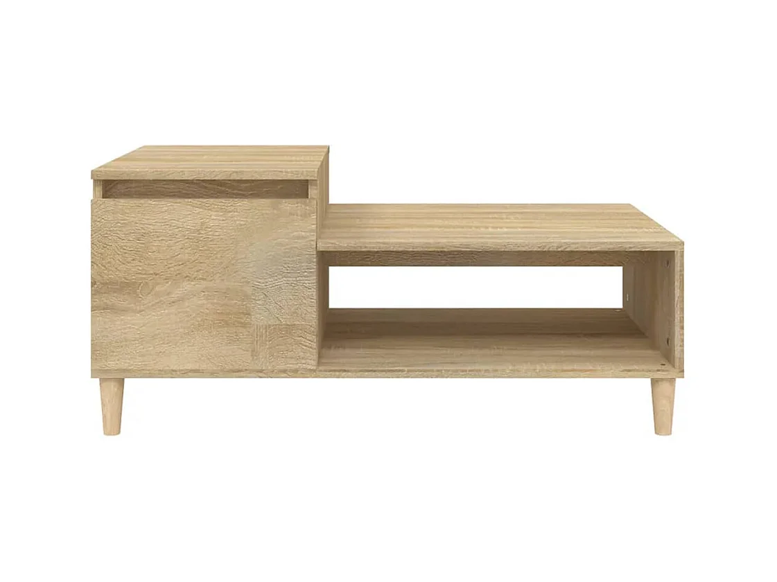 Mesa de centro | Mesa auxiliar madera de ingeniería blanca 100x100x40 cm SHL4467