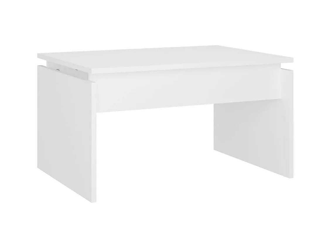Table basse salon-Table d'appoint blanc 68x50x38 cm bois d'ingénierie SHL56314