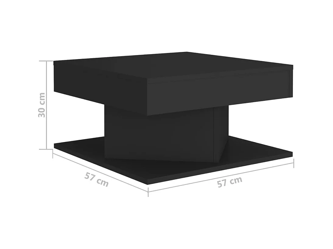 Table basse salon-Table d'appoint Noir 57x57x30 cm Bois d'ingénierie SHL67580