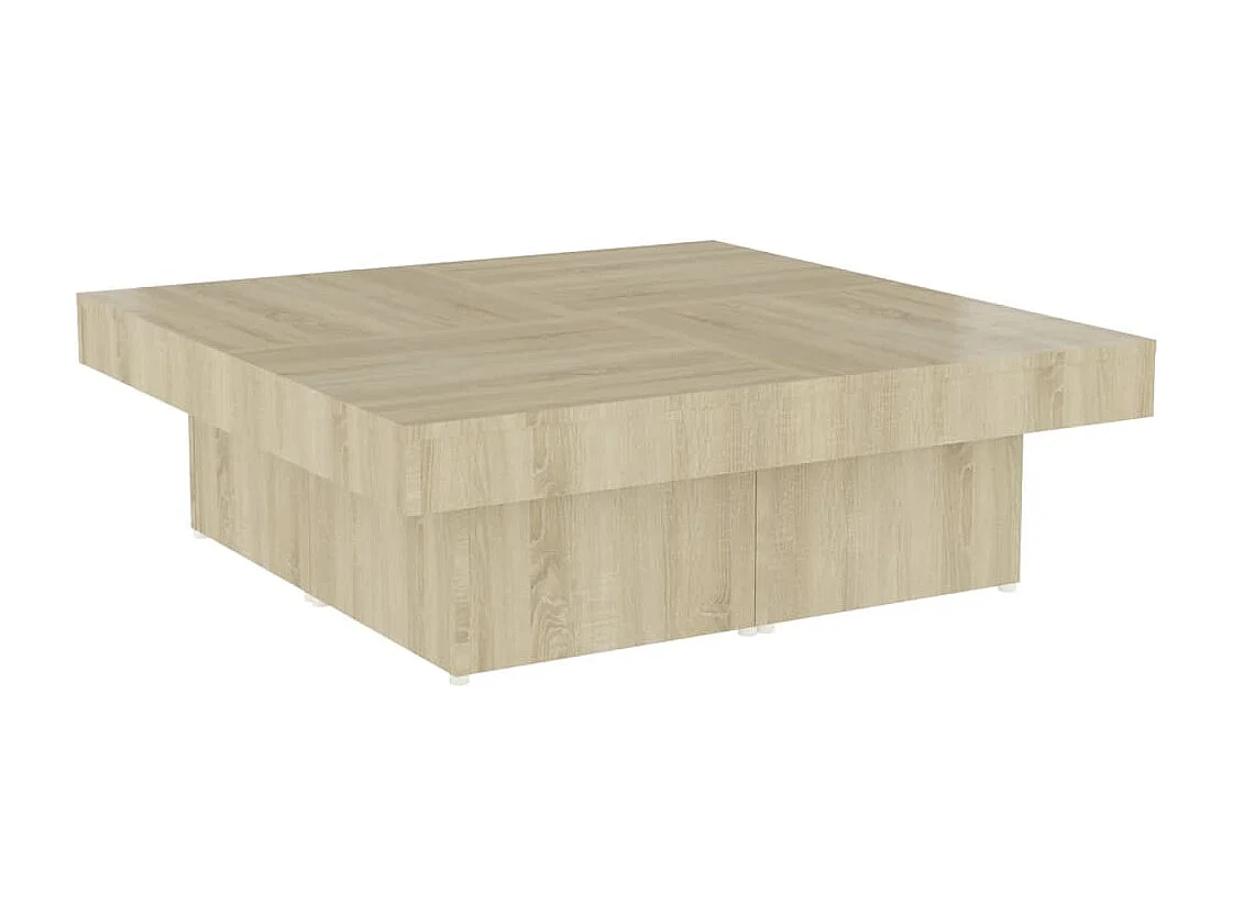 Couchtisch-Sofatisch-Beistelltische Sonoma-Eiche 90x90x28 cm Holzwerkstoff SHL44366