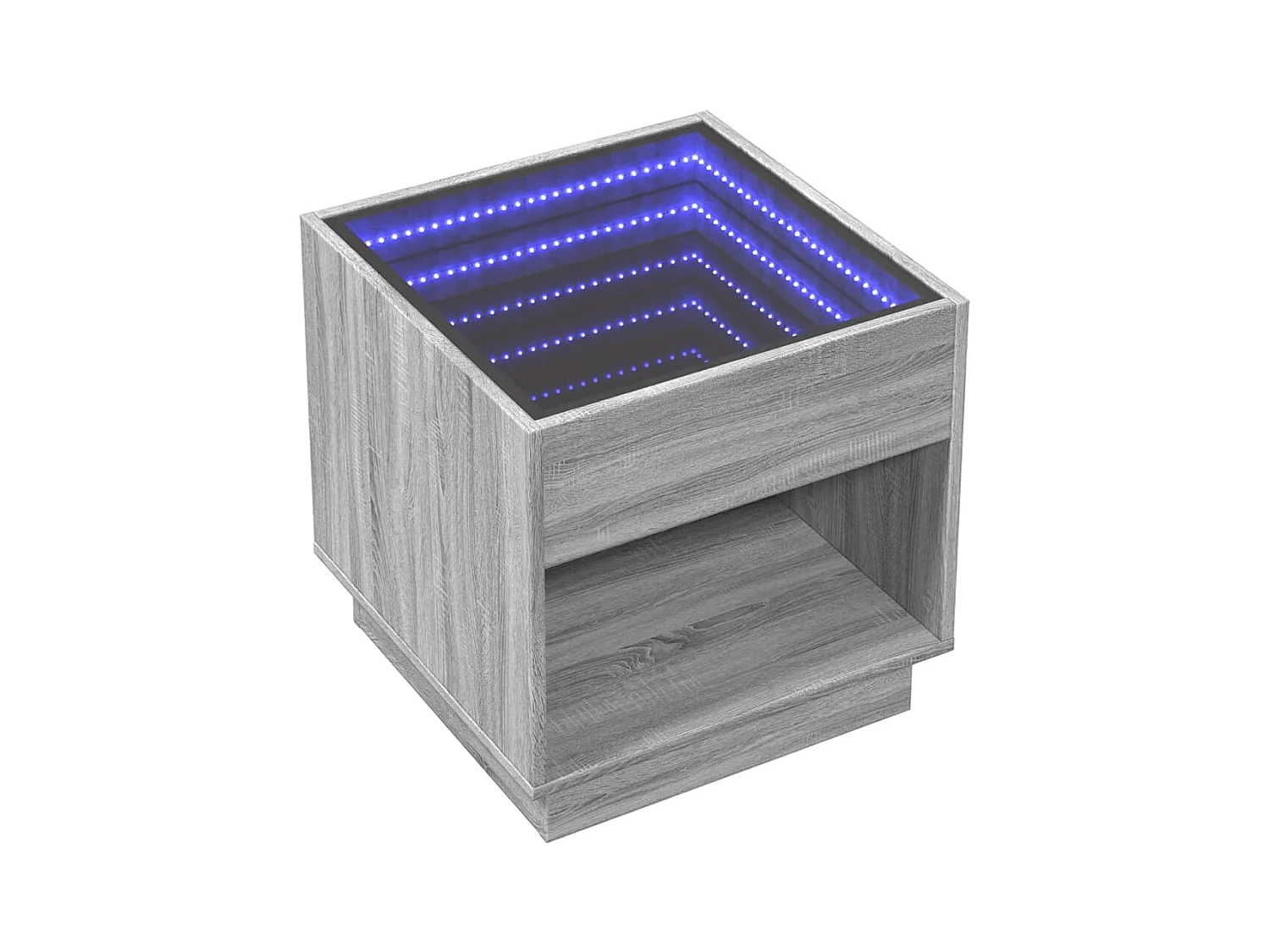 Mesa de centro-Mesa auxiliar madera de ingeniería gris Sonoma 60x60x30 cm SHL4860