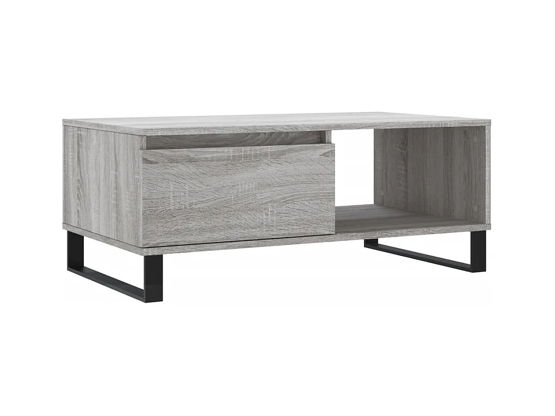 Mesa de centro | Mesa auxiliar madera ingeniería metal gris Sonoma 70x50x50 cm SHL2083