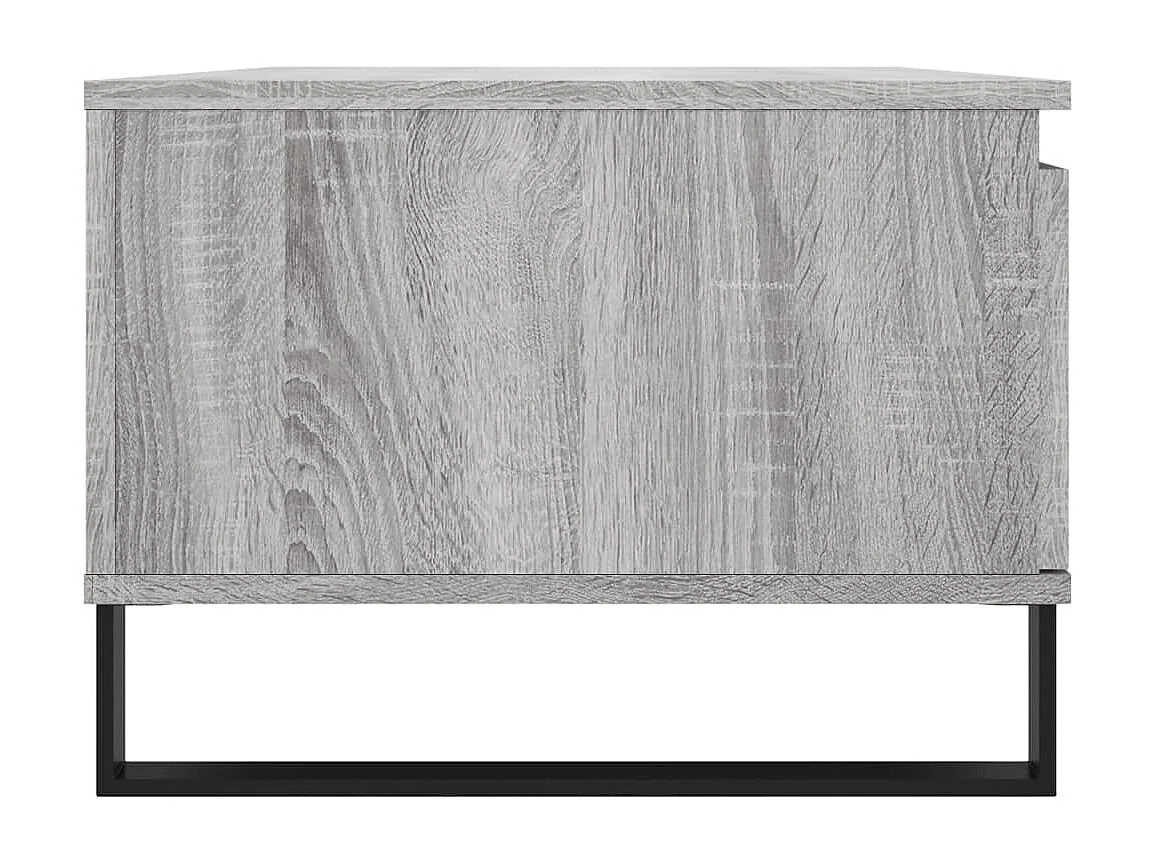 Mesa de centro | Mesa auxiliar madera ingeniería metal gris Sonoma 70x50x50 cm SHL2083
