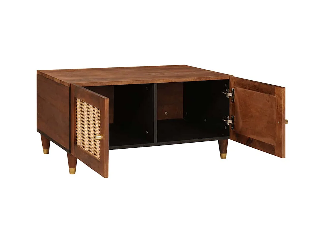 Table basse salon-Table d'appoint avec étagère Marron 80x50x40 cm SHL62485