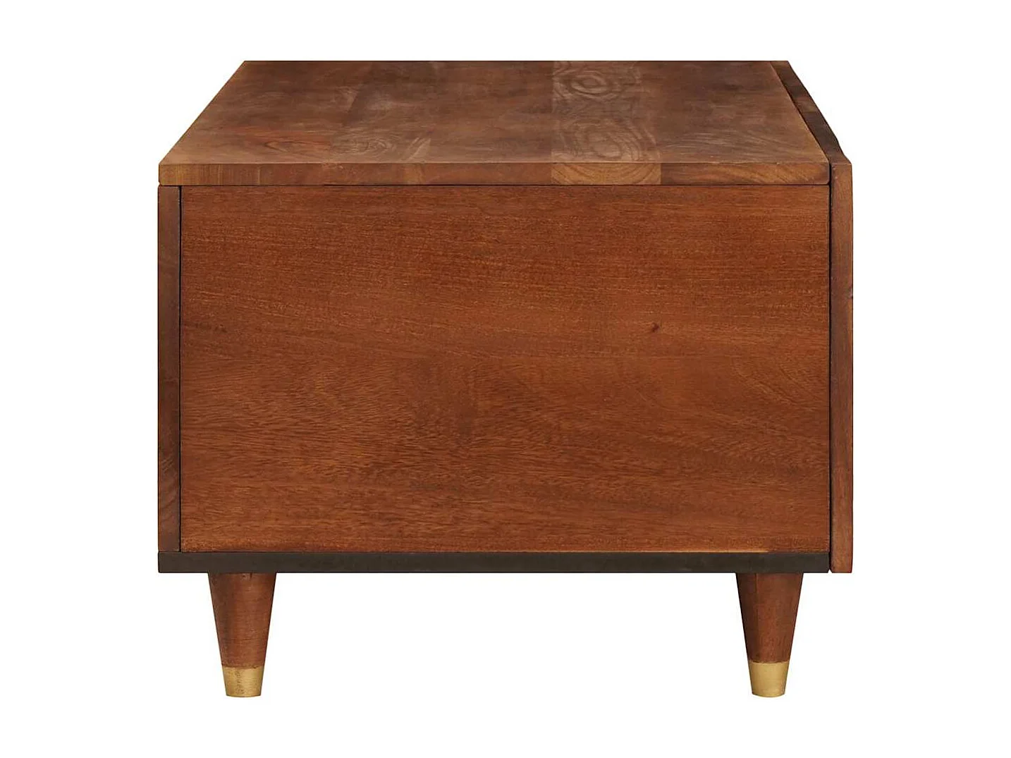 Couchtisch-Beistelltische-Sofatisch Braun 80x50x40 cm Rohr und massives Mangoholz SHL91787