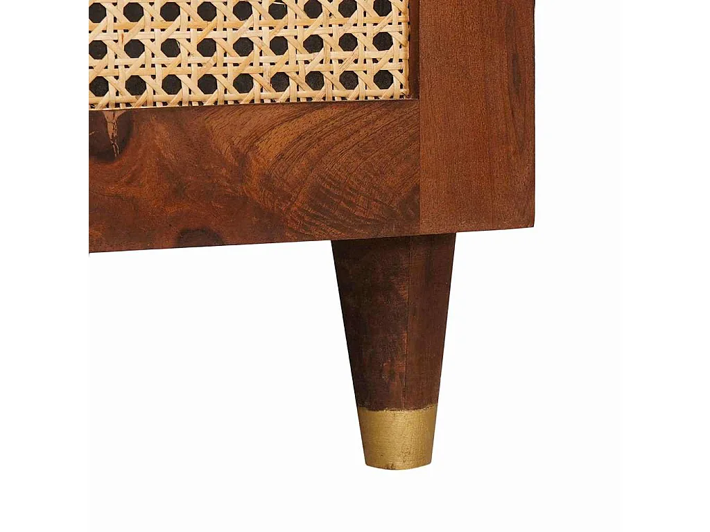 Couchtisch-Beistelltische-Sofatisch Braun 80x50x40 cm Rohr und massives Mangoholz SHL91787