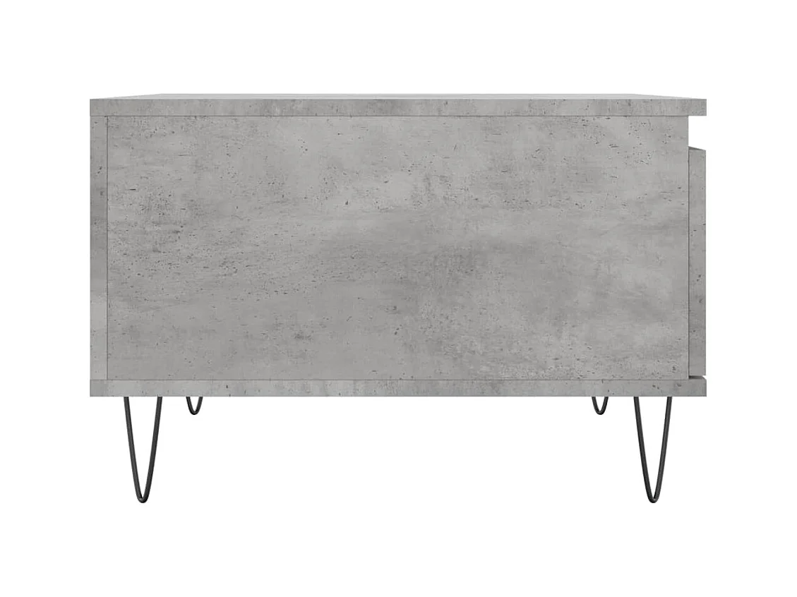 Mesa de centro | Mesa de apoio 55x55x36.5 cm derivados madeira cinzento cimento