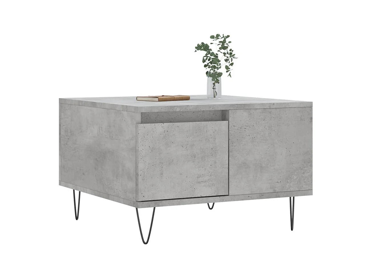 Mesa de centro | Mesa auxiliar madera ingeniería metal roble Sonoma 100x50x45cm SHL858626