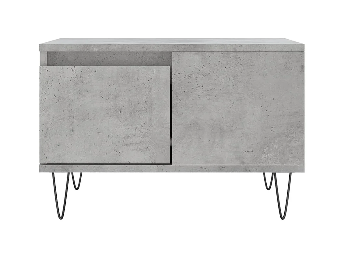 Mesa de centro | Mesa auxiliar madera ingeniería metal roble Sonoma 100x50x45cm SHL858626