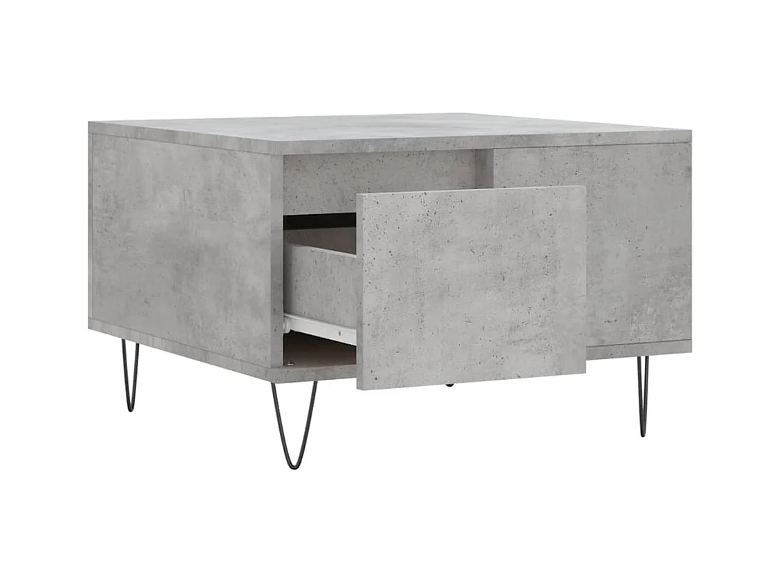 Mesa de centro | Mesa auxiliar madera ingeniería metal roble Sonoma 100x50x45cm SHL858626