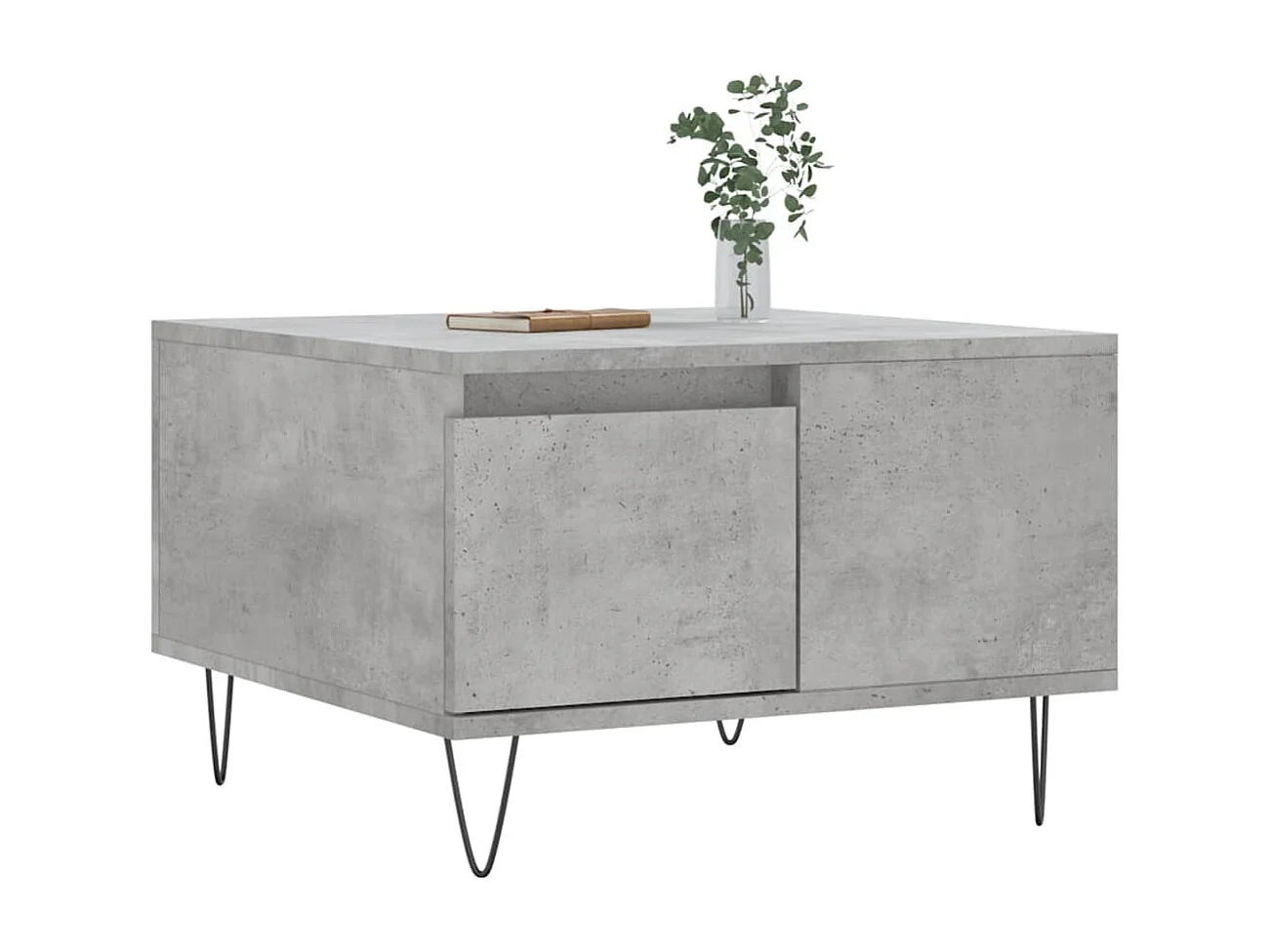 Couchtisch-Wohnzimmertisch-Beistelltische Betongrau 55x55x36,5 cm Holzwerkstoff SHL38585