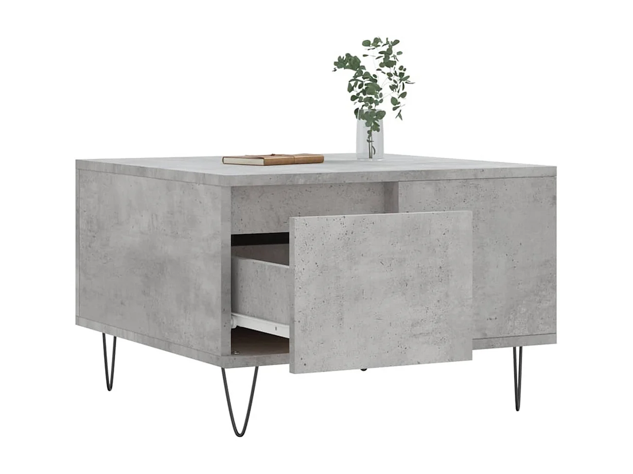 Couchtisch-Wohnzimmertisch-Beistelltische Betongrau 55x55x36,5 cm Holzwerkstoff SHL38585