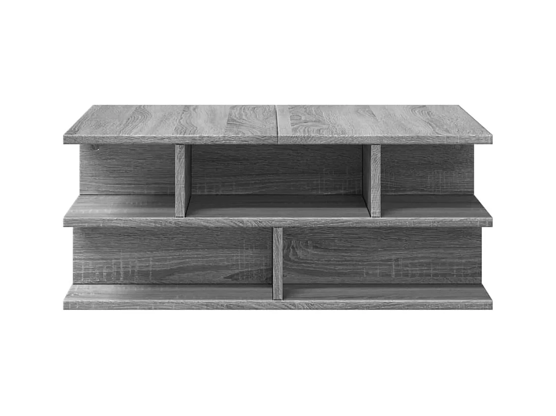 Mesa de centro-Mesa auxiliar de madera maciza de pino negro 60x50x35 cm SHL356051
