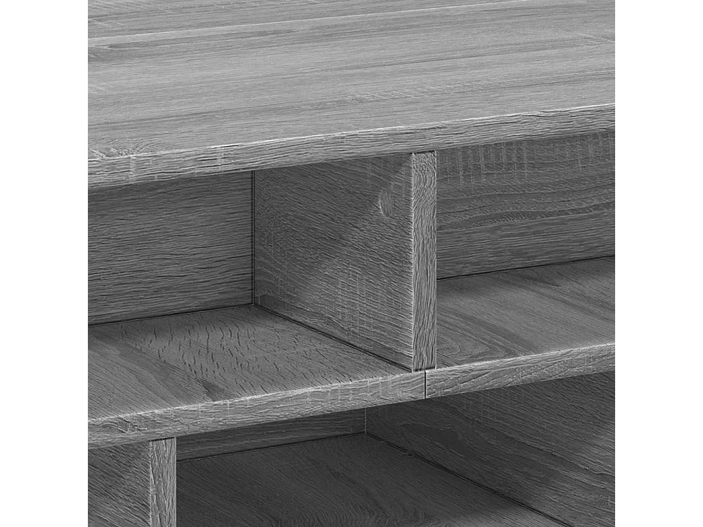 Mesa de centro-Mesa auxiliar de madera maciza de pino negro 60x50x35 cm SHL356051