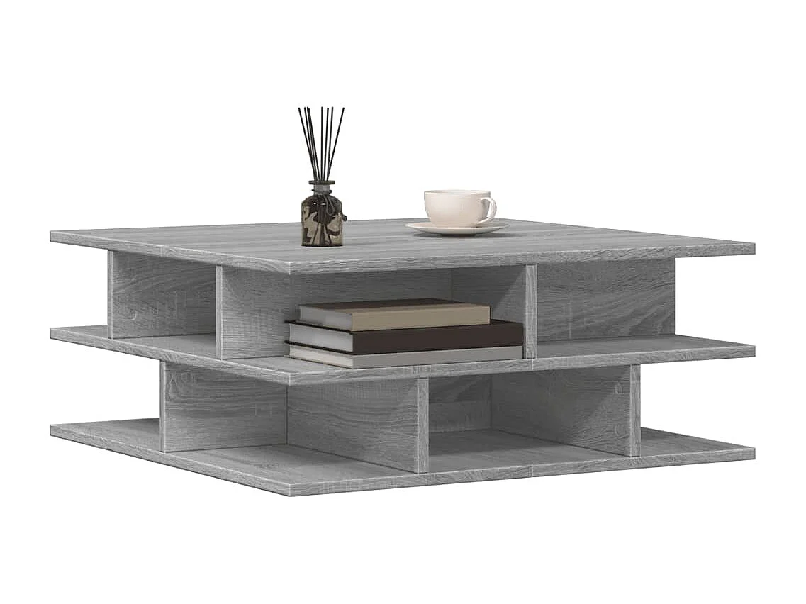 Couchtisch-Wohnzimmertisch-Beistelltische Grau Sonoma 70x70x29 cm Holzwerkstoff SHL78357