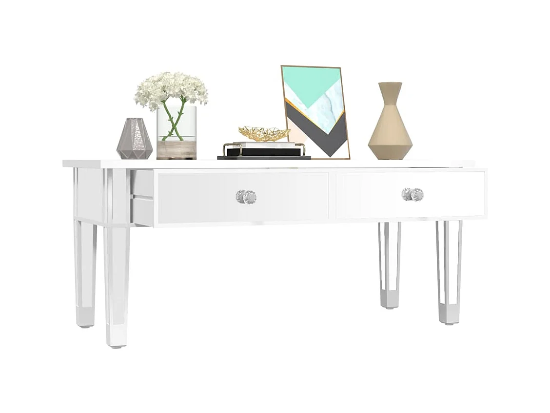 Mesa de centro | Mesa auxiliar acero rosa 68x50x50,5 cm SHL3922