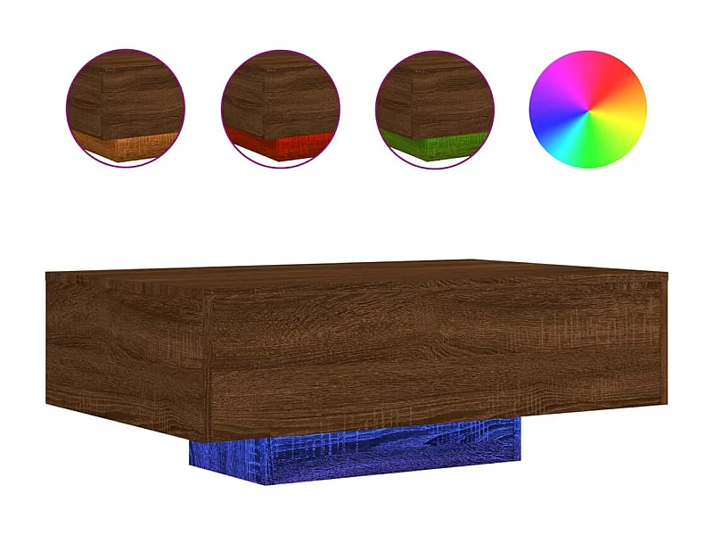 Mesa de centro-Mesa auxiliar de madera maciza de acacia 60x60x40 cm SHL4317