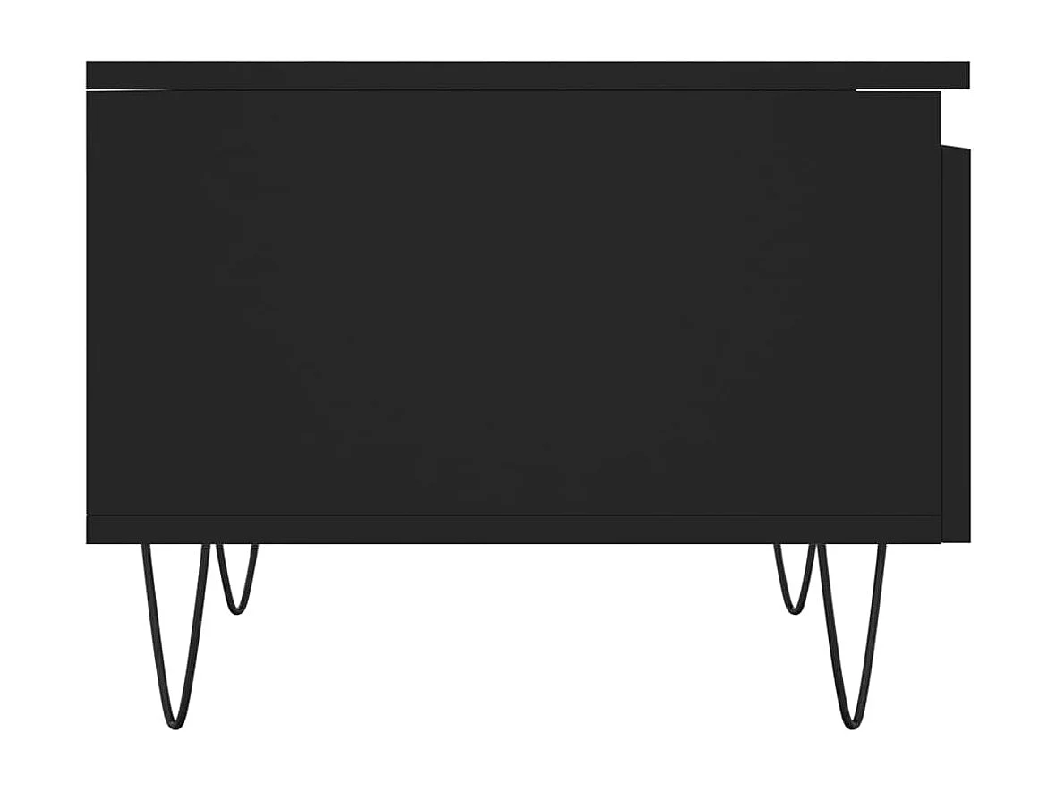 Mesa de centro | Mesa auxiliar madera maciza de mango negra 80x50x40 cm SHL2380