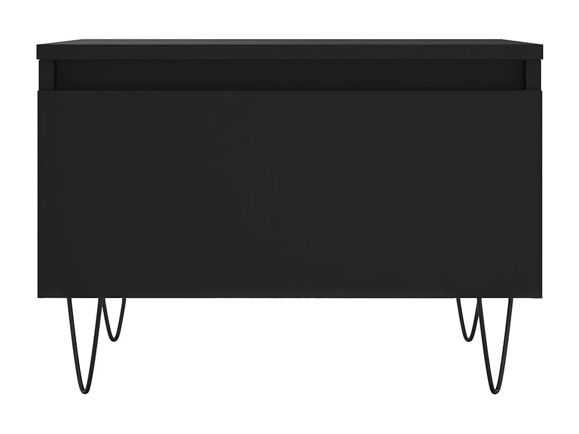 Mesa de centro | Mesa auxiliar madera maciza de mango negra 80x50x40 cm SHL2380