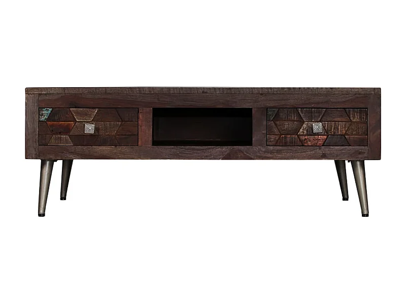 Mesa de centro | Mesa de café | Mesa auxiliar Beige y Negro 100x54x40 cm SHL4201