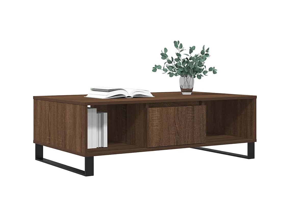Mesa de centro | Mesa auxiliar madera de ingeniería marrón roble 60x45x31 cm SHL1786